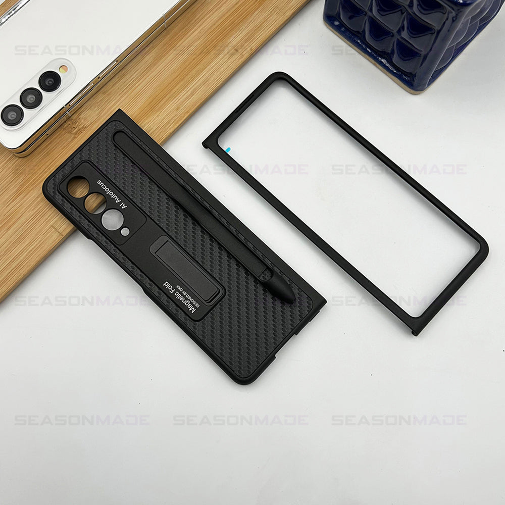 Samsung Galaxy Z Fold 3 Case With S Pen Holder Leather Pocket