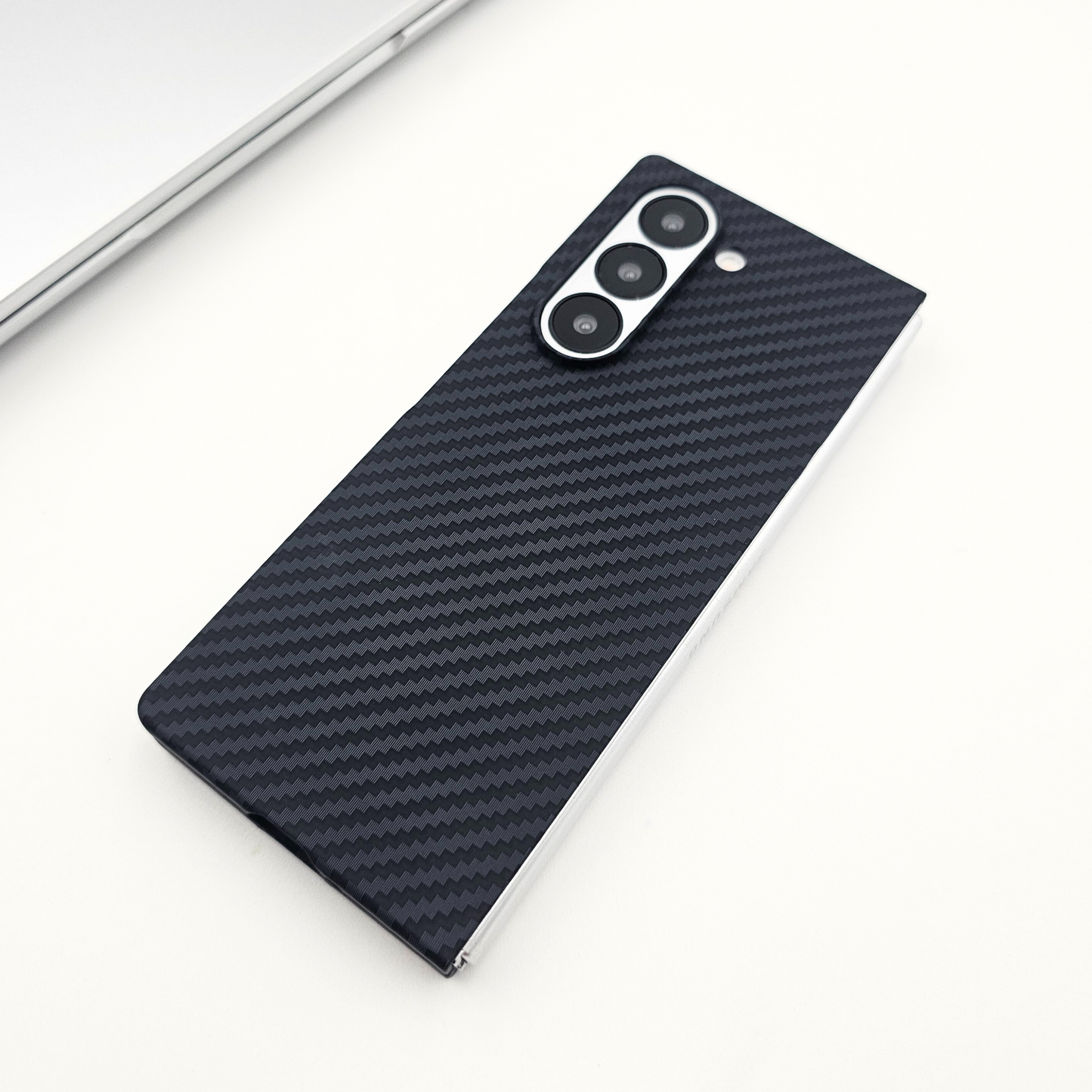 Samsung Galaxy Z Fold 5 Black Premium Slim Case | Rare Aramid Texture Finish | Real Carbon Fibre Feel | Hidden MagSafe