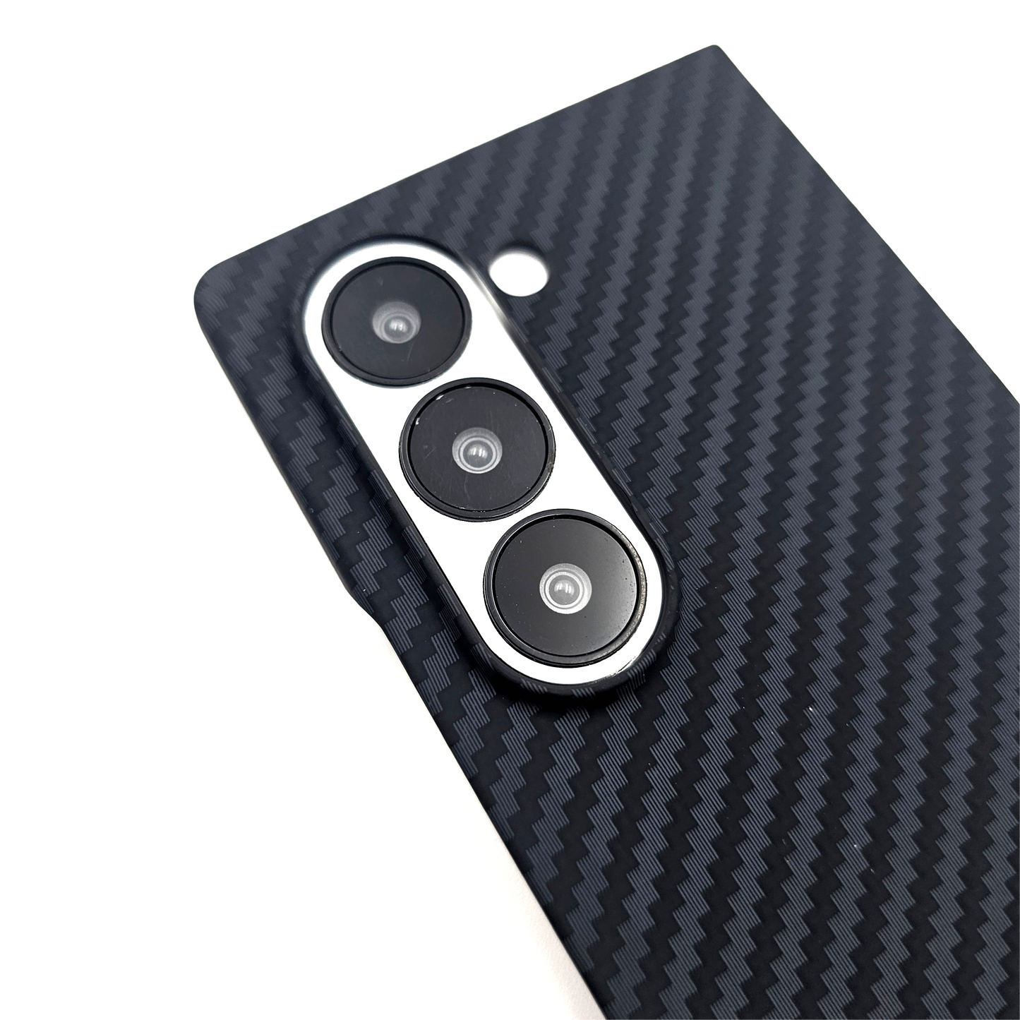 Samsung Galaxy Z Fold 5 Black Premium Slim Case | Rare Aramid Texture Finish | Real Carbon Fibre Feel | Hidden MagSafe