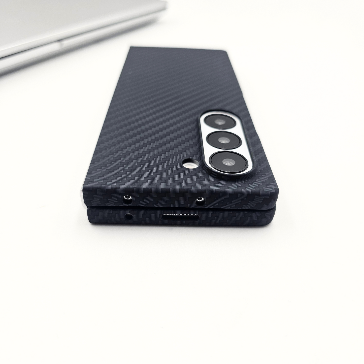 Samsung Galaxy Z Fold 5 Black Premium Slim Case | Rare Aramid Texture Finish | Real Carbon Fibre Feel | Hidden MagSafe