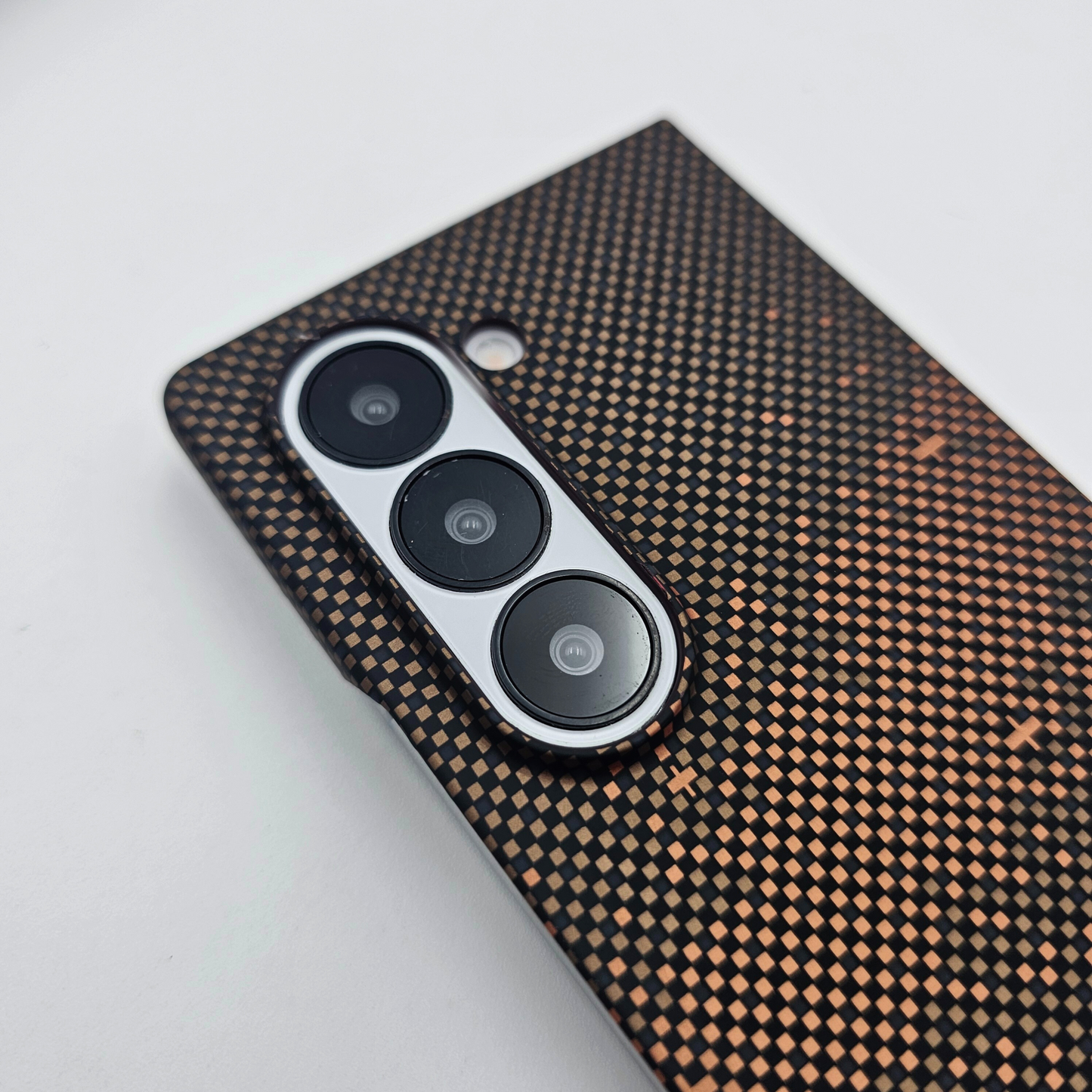 Samsung Galaxy Z Fold 6 Brown Premium Slim Case | Rare Aramid Texture Finish | Real Carbon Fibre Feel | Hidden MagSafe