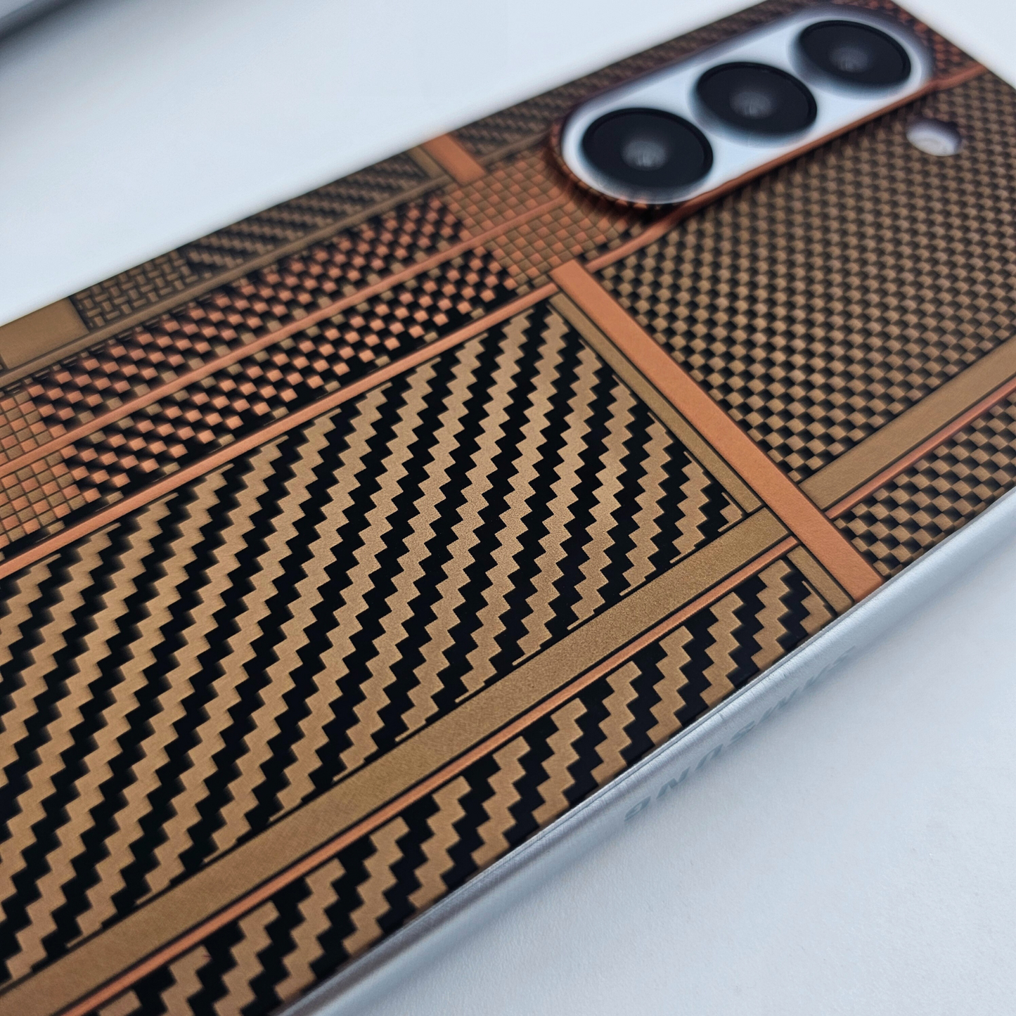 Samsung Galaxy Z Fold 6 Desert Brown Premium Slim Case | Rare Aramid Texture Finish | Real Carbon Fibre Feel | Hidden MagSafe