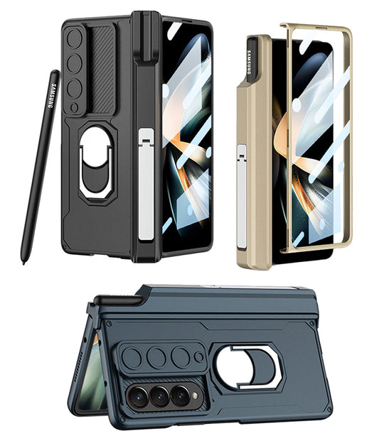 Samsung Galaxy Z Fold 4 With Pen Holder Magnetic Hinge Case Cover