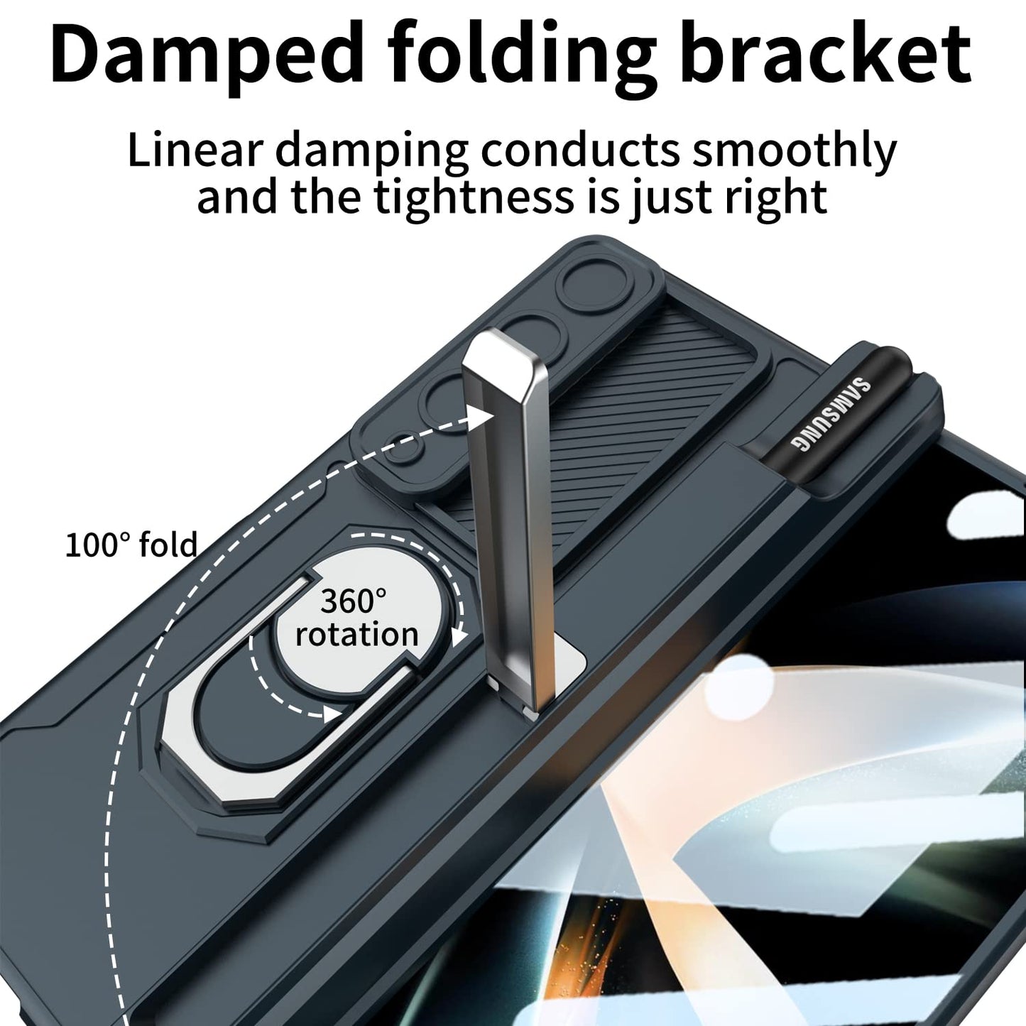 Samsung Galaxy Z Fold 4 With Pen Holder Magnetic Hinge Case Cover Clearance Sale