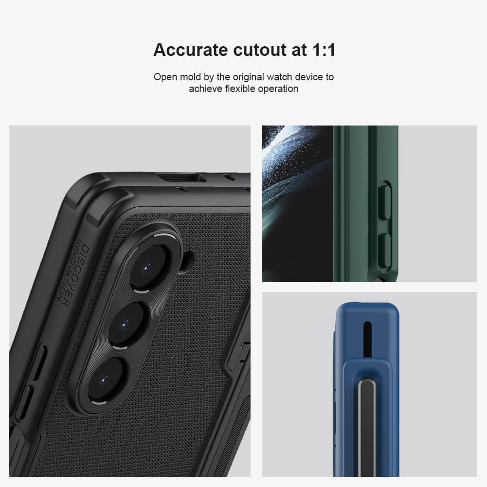 Samsung Galaxy Z Fold 5 Nillkin Frost Shield With S Pen Slot And Stand Case Cover Blue Clearance Sale