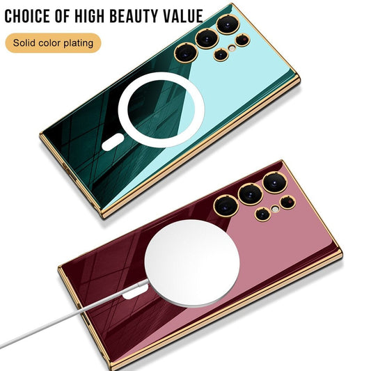 Samsung Galaxy S23 Ultra Chrome Plating Soft Silicone Magsafe Case Clearance Sale