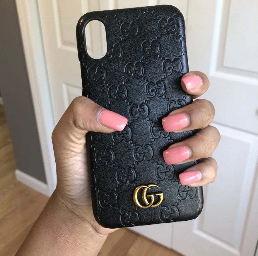 Premium Branded iPhone Mobile Case Cover - GG Leather made