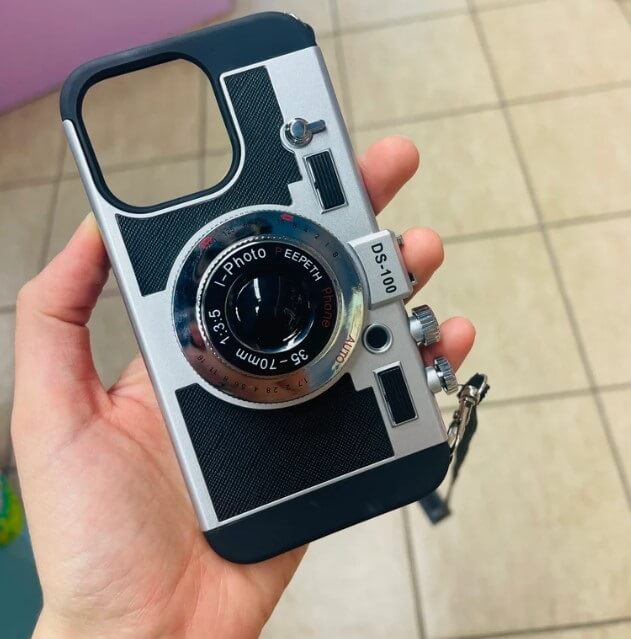 3D Vintage Camera Case for iPhone 15 Series | Retro Designer | Detachable Sling