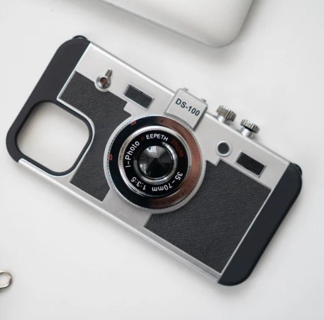 3D Vintage Camera Case for iPhone 16 Series | Retro Designer | Detachable Sling