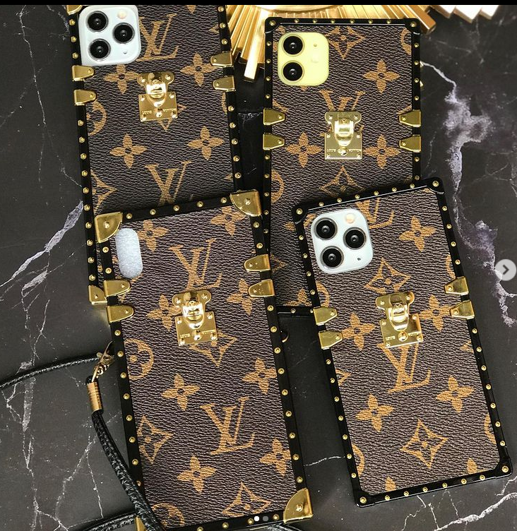 iPhone Luxury Branded Trunk Square Shaped Leather Case