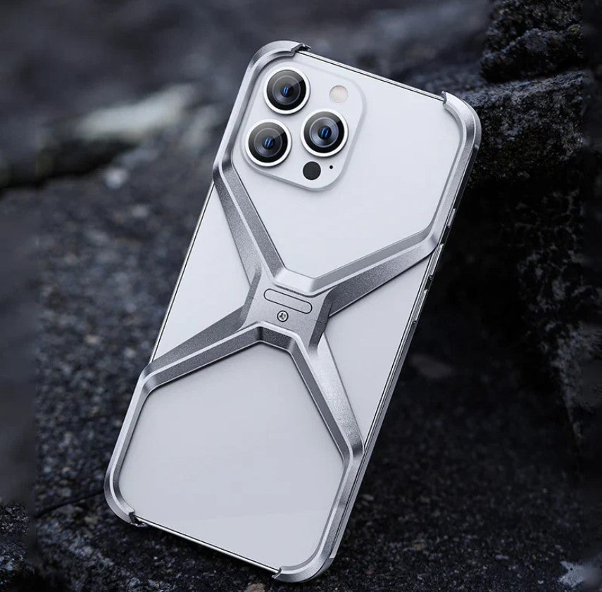 iPhone Ultra Thin Aluminium Alloy X Shaped Metal Case Cover