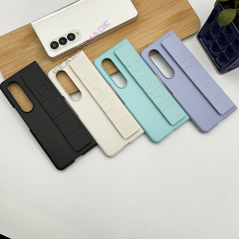 Samsung Galaxy Z Fold 3 Silk Hard Shell Strap Holder Case