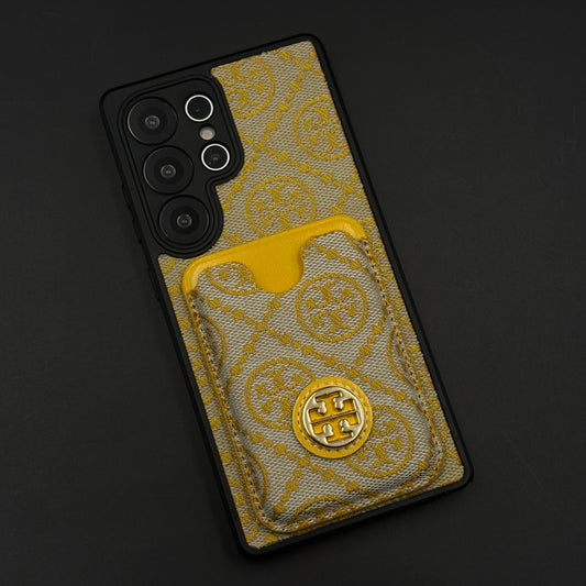 Luxury Brand Monogram TB Cardholder Case for Samsung Galaxy S25 Ultra