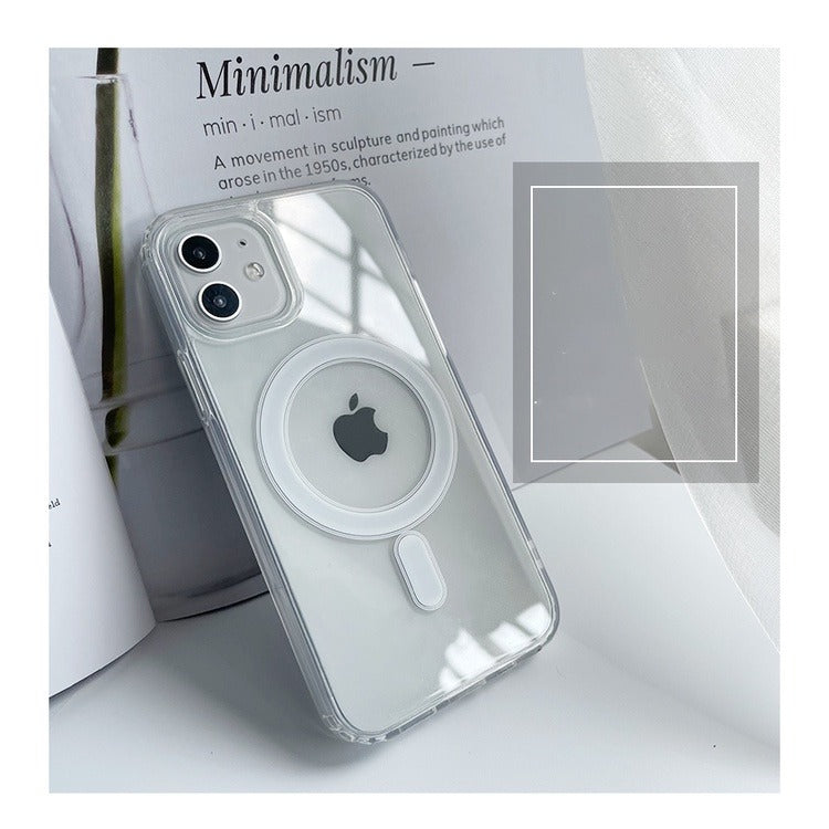 Stylish iPhone Transparent Magsafe Magnetic Mobile Case Cover