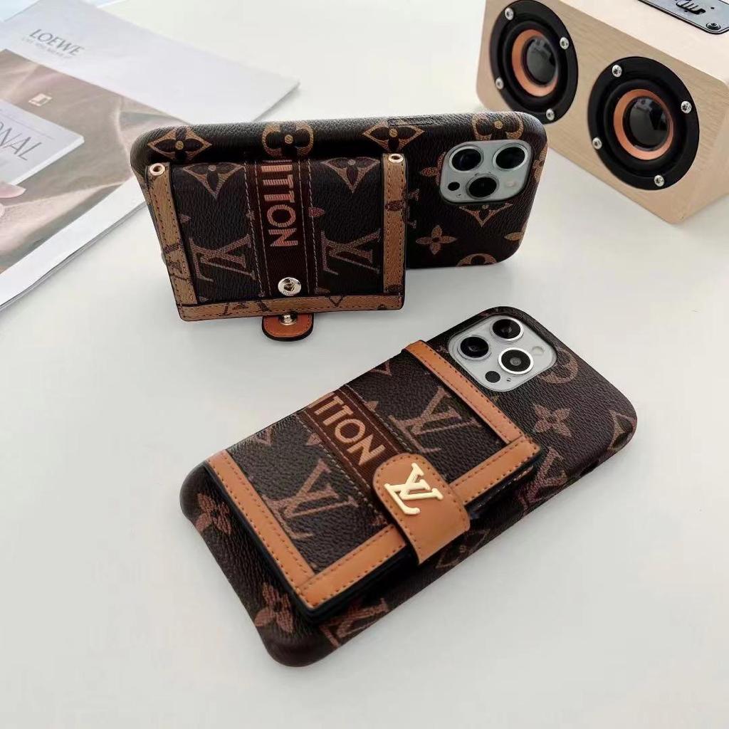 iPhone 14 Pro Luxury Brand Leather Cardholder Wallet Case Cover Clearance
