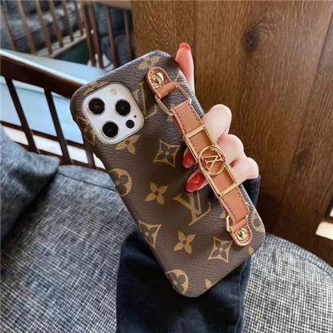 Premium Branded iPhone Mobile Case Cover with Strap Belt