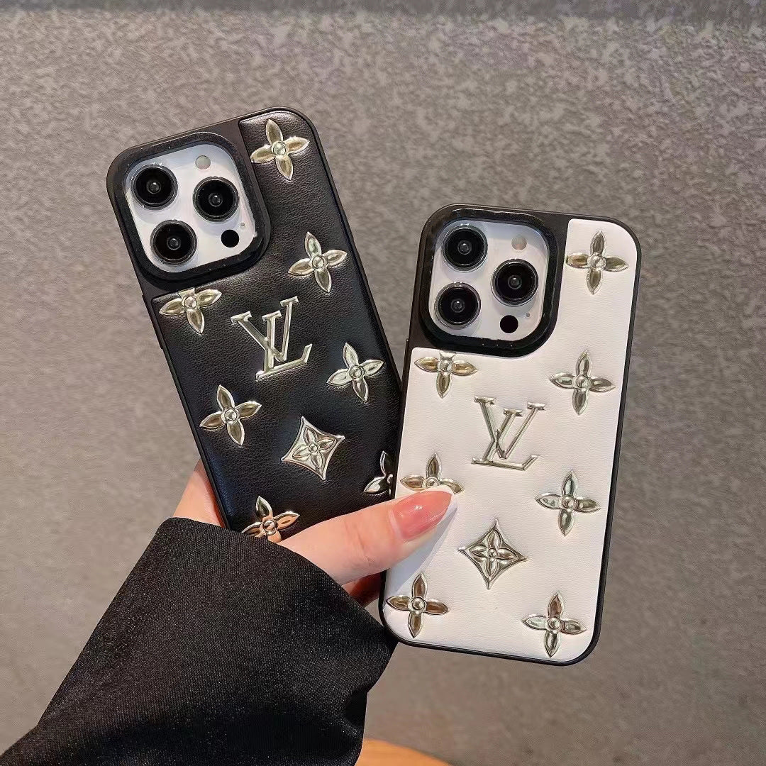 iPhone Luxury Brand Puffer Leather Phone Case Cover Clearance Sale