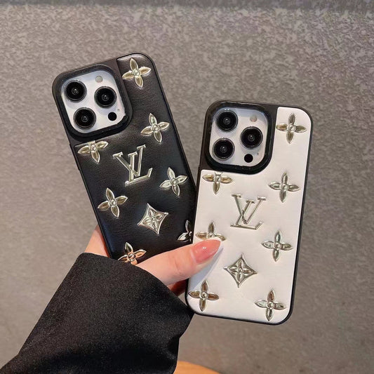 iPhone Luxury Brand Puffer Leather Phone Case Cover Clearance Sale