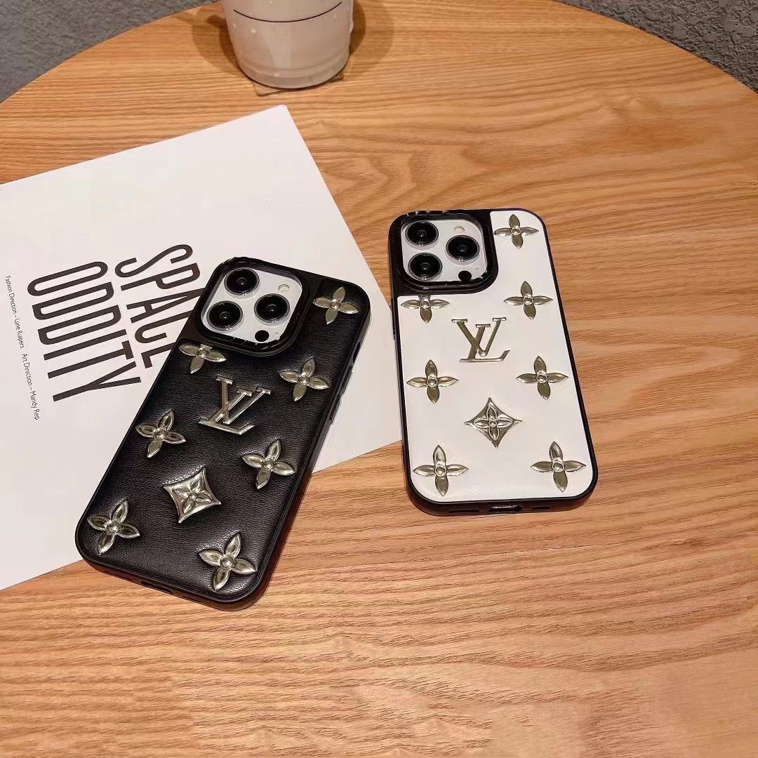 iPhone Luxury Brand Puffer Leather Phone Case Cover Clearance Sale