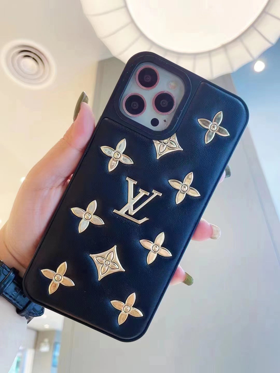 iPhone Luxury Brand Puffer Leather Phone Case Cover Clearance Sale