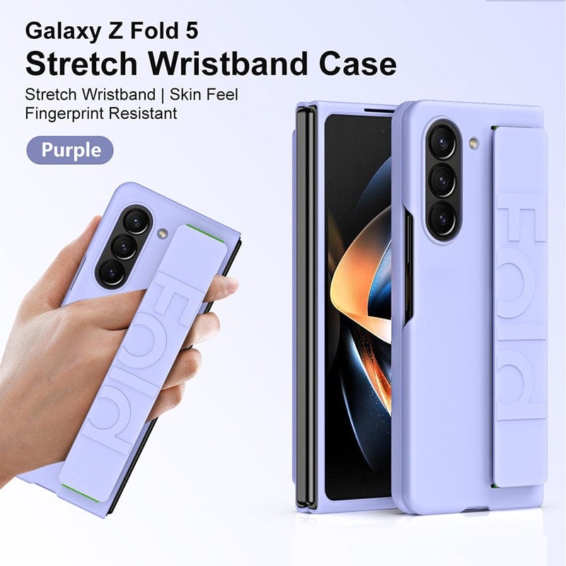 Samsung Galaxy Z Fold 6 Silk Hard Shell Strap Holder Case