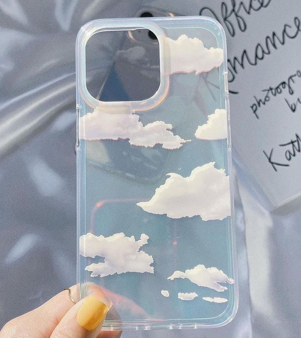 iPhone 15 Series Cloud Glaze Holographic Case Cover