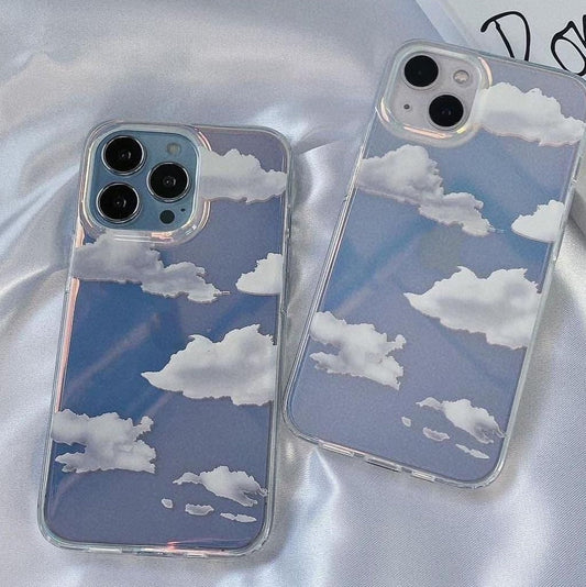 iPhone 15 Series Cloud Glaze Holographic Case Cover