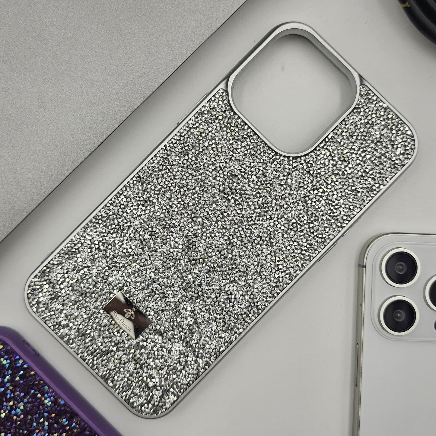 iPhone 15 Series Glitter Crystal Shimmer Stone Case Cover