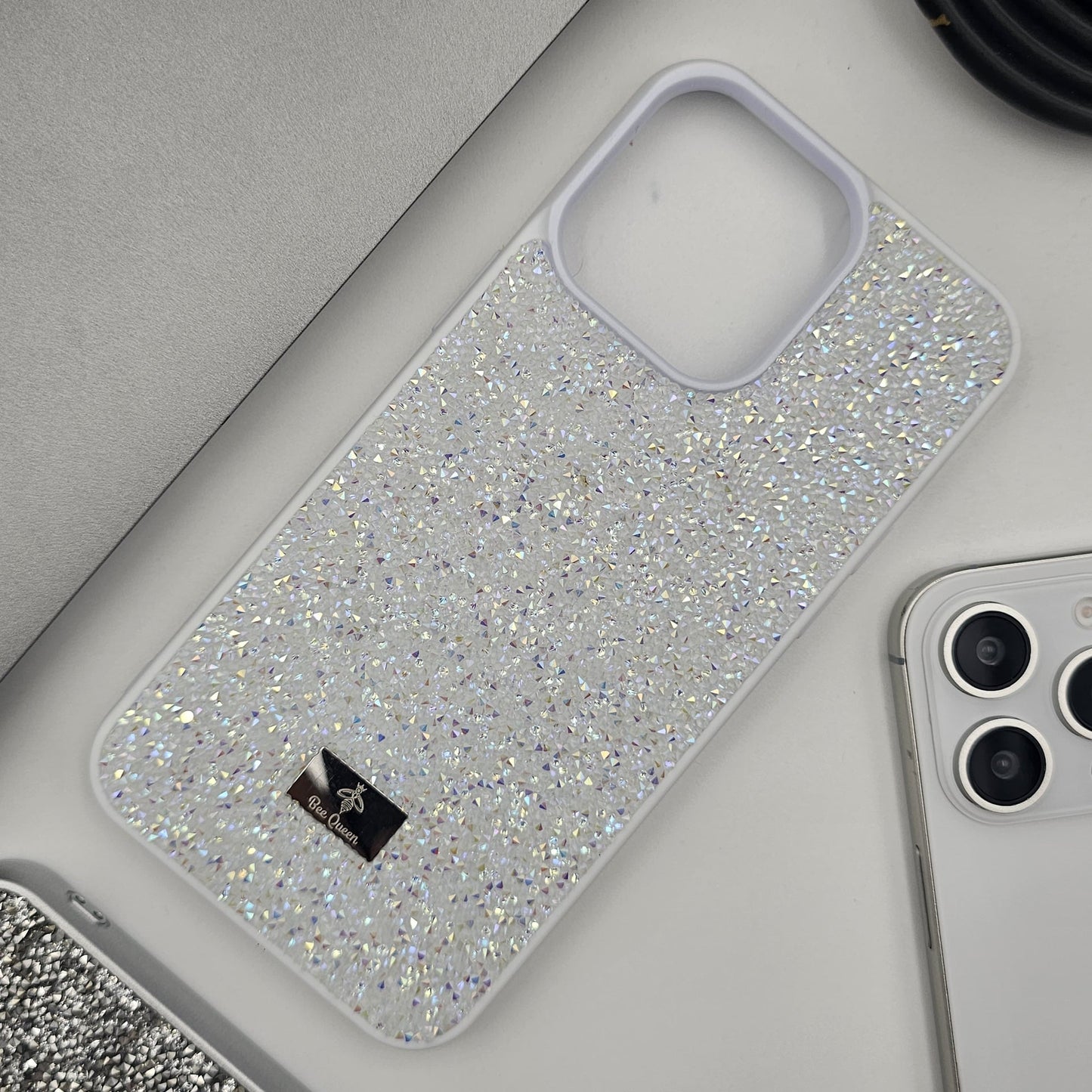 iPhone 15 Series Glitter Crystal Shimmer Stone Case Cover