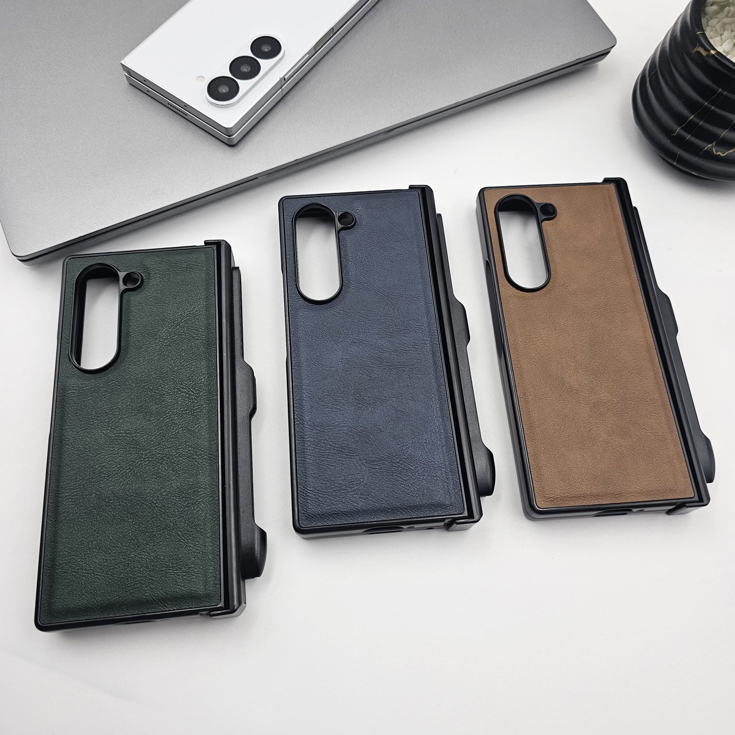 Samsung Galaxy Z Fold 5 PU Leather Case With S Pen Holder