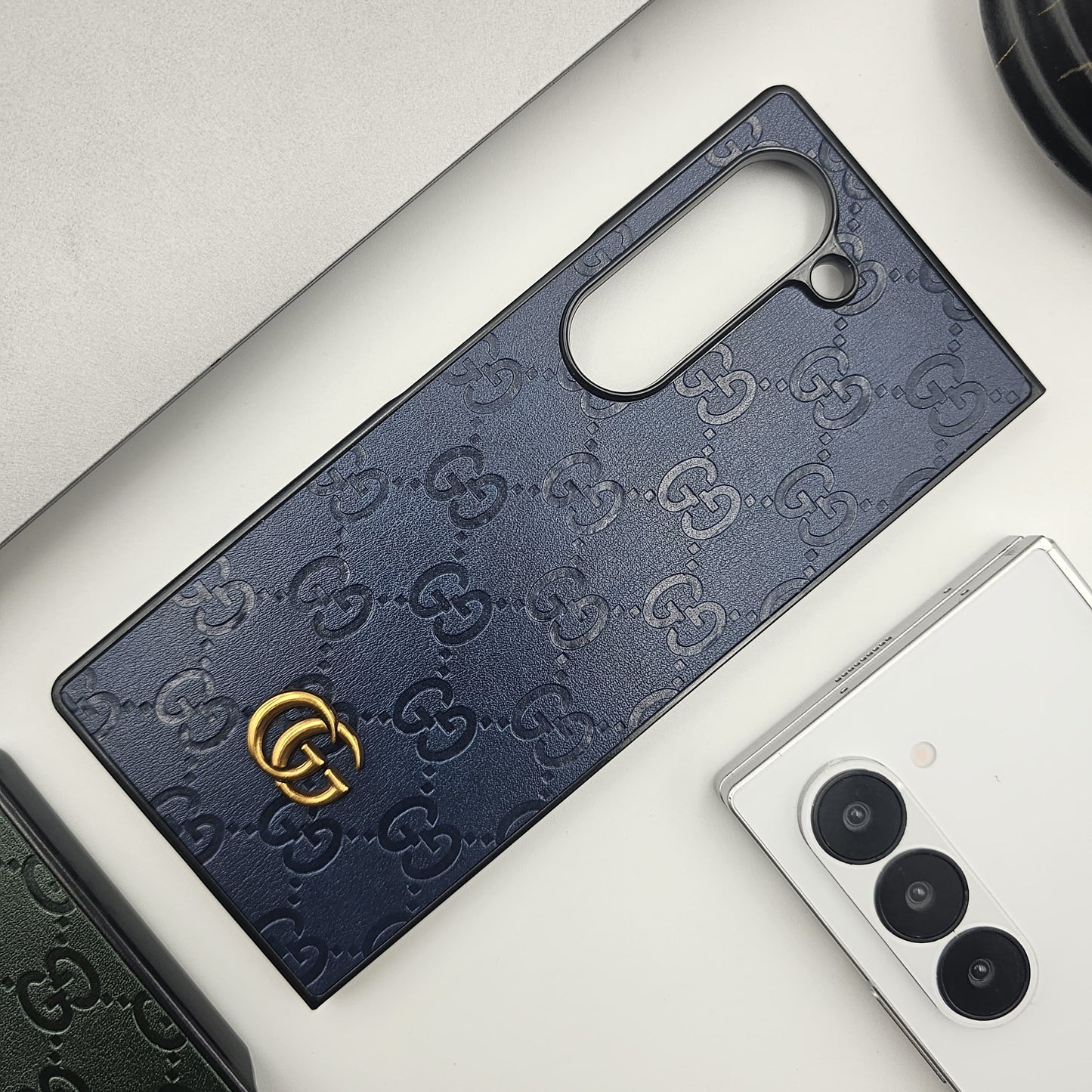 Samsung Galaxy Z Fold 5 Luxury Brand GG Leather Case