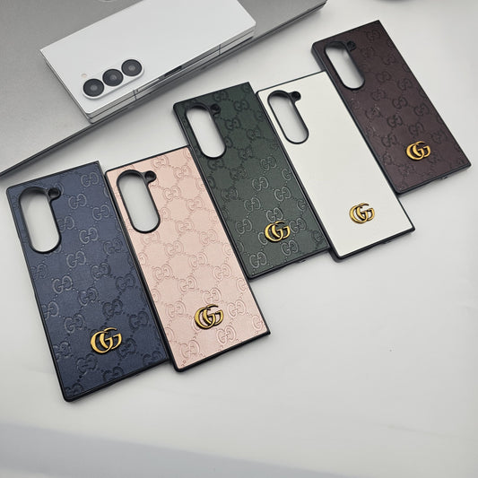 Samsung Galaxy Z Fold 5 Luxury Brand GG Leather Case