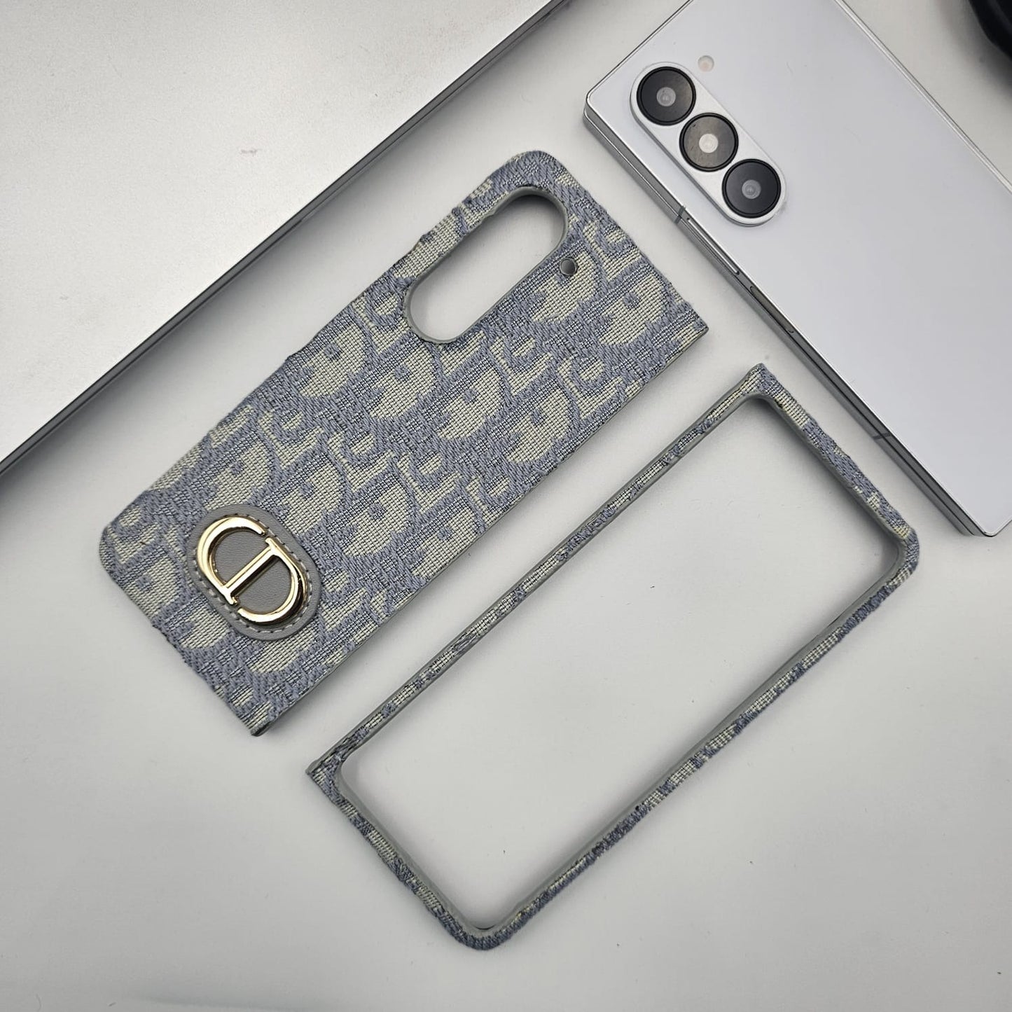 Samsung Galaxy Z Fold 5 CD Embroidery Luxury Phone Case