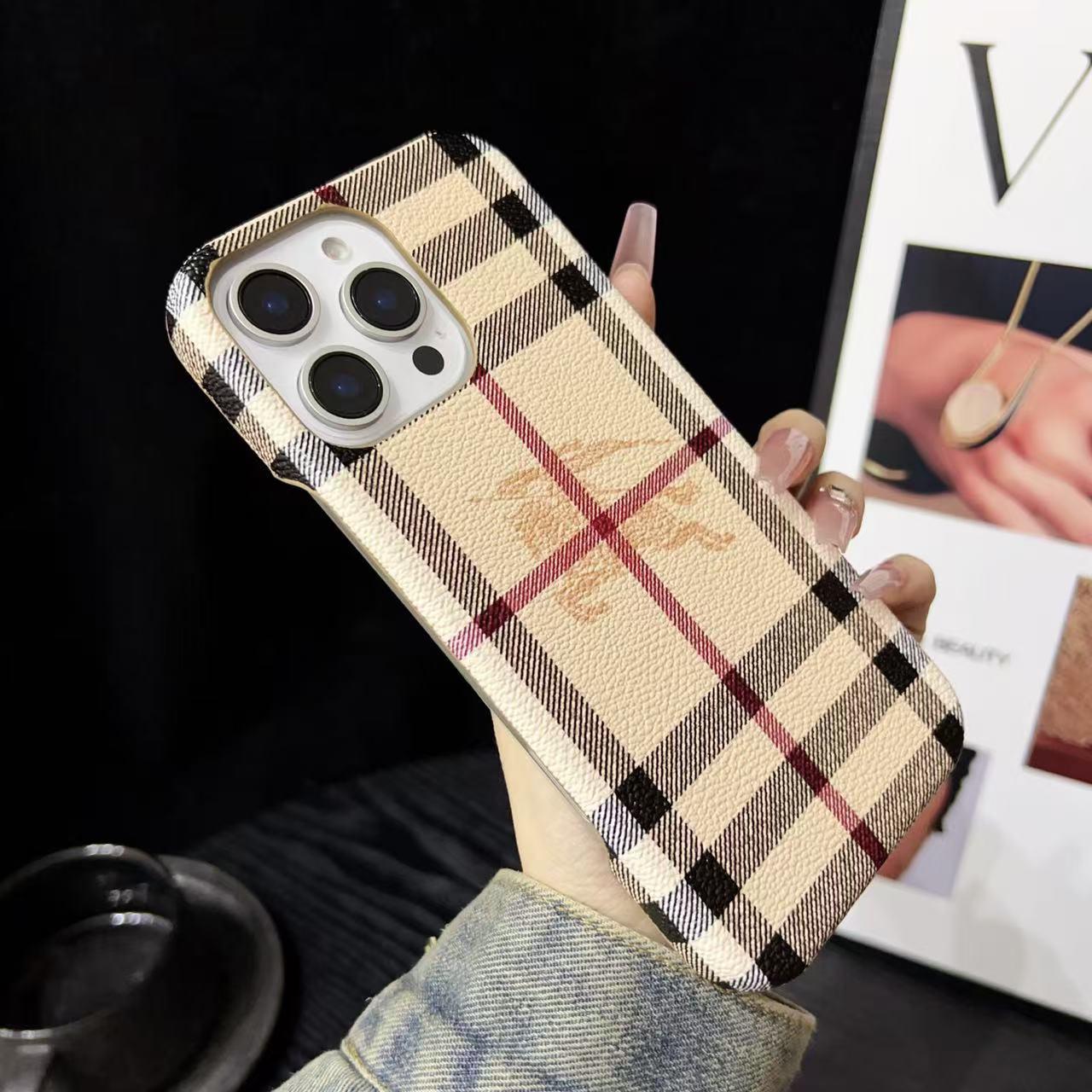 BBRY Fashion PU Leather Case for iPhone 14 Series | Luxury Designer Protective Cover