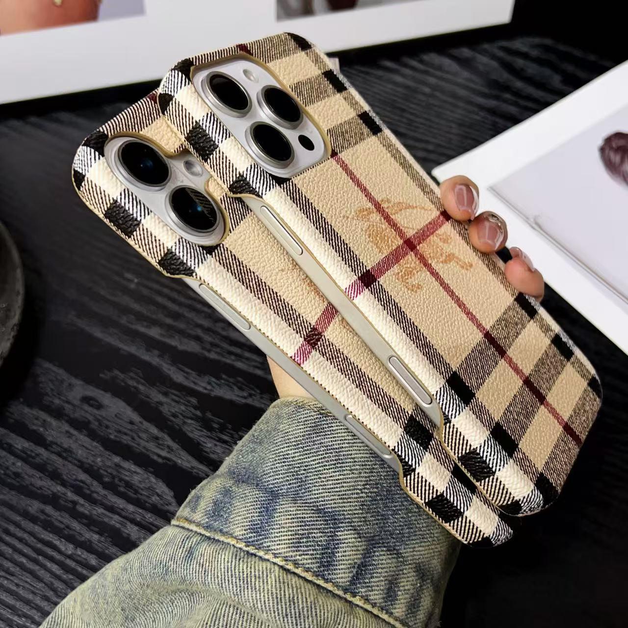 BBRY Fashion PU Leather Case for iPhone 14 Series | Luxury Designer Protective Cover