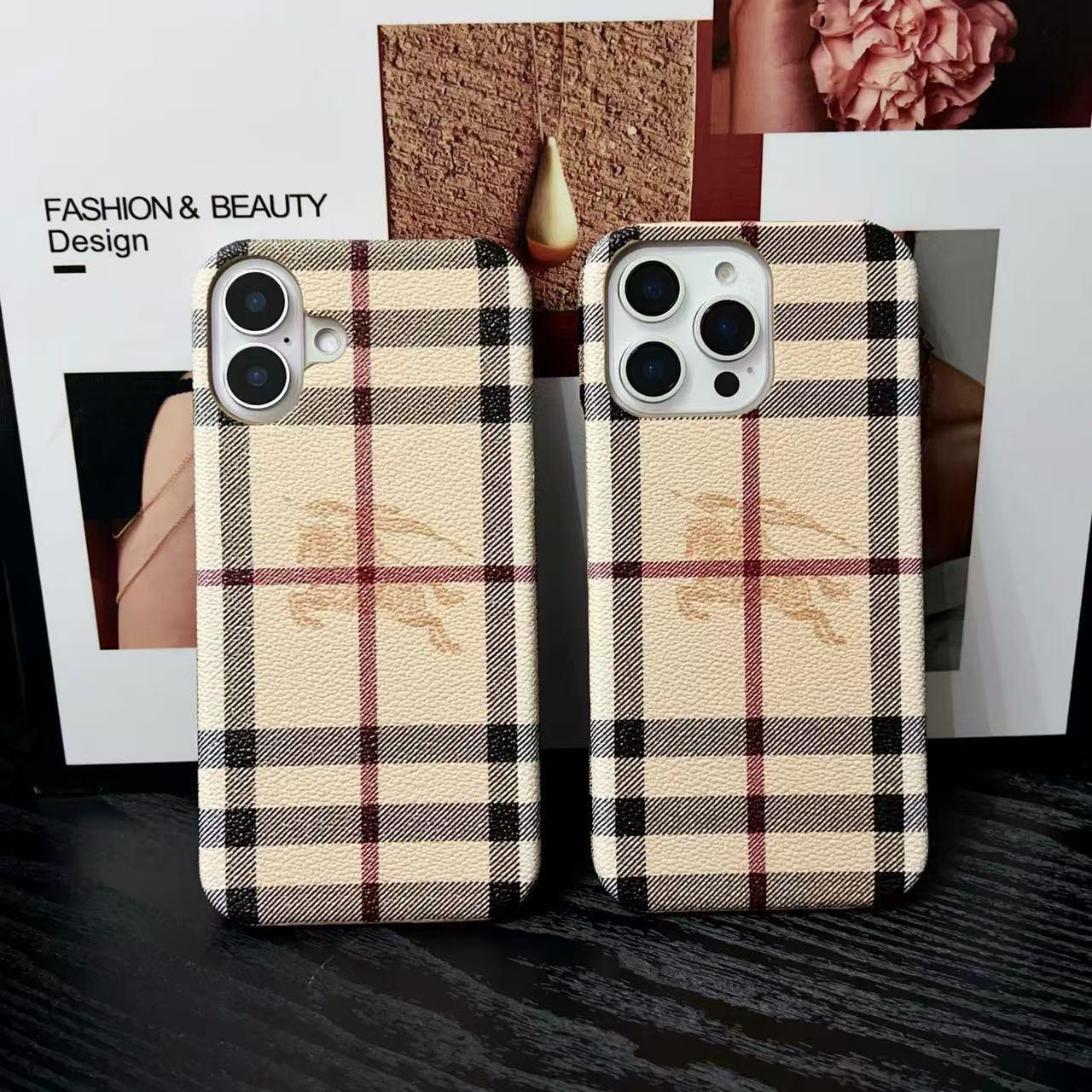 BBRY Fashion PU Leather Case for iPhone 14 Series | Luxury Designer Protective Cover