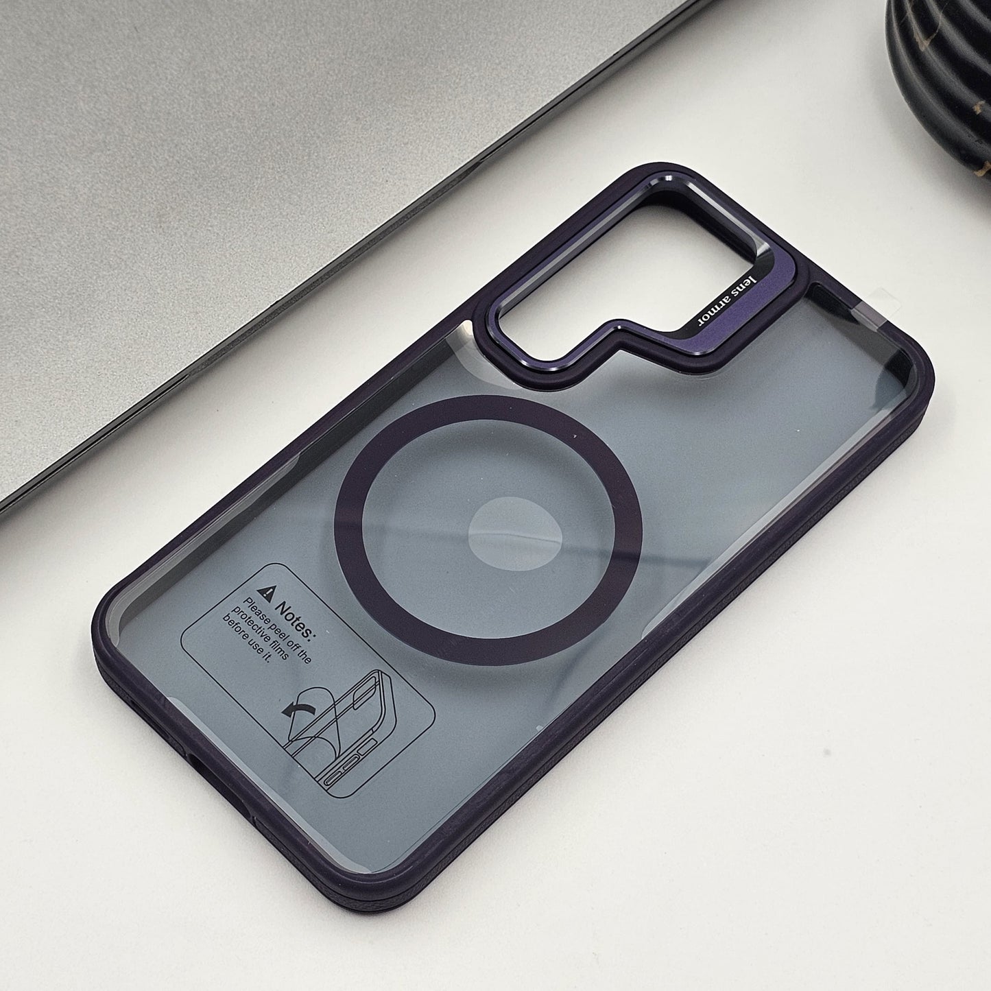 Samsung Galaxy S25 Plus Smokey Finish Transparent Magsafe Case