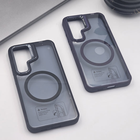 Samsung Galaxy S24 Plus Smokey Finish Transparent Magsafe Case