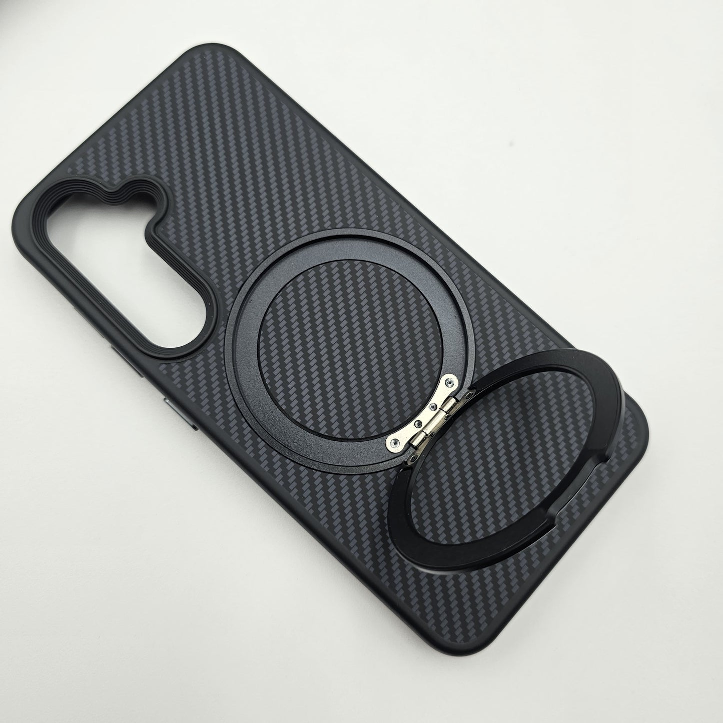 Samsung Galaxy S24 Carbon Fibre Magnetic Magsafe Ring Stand Case