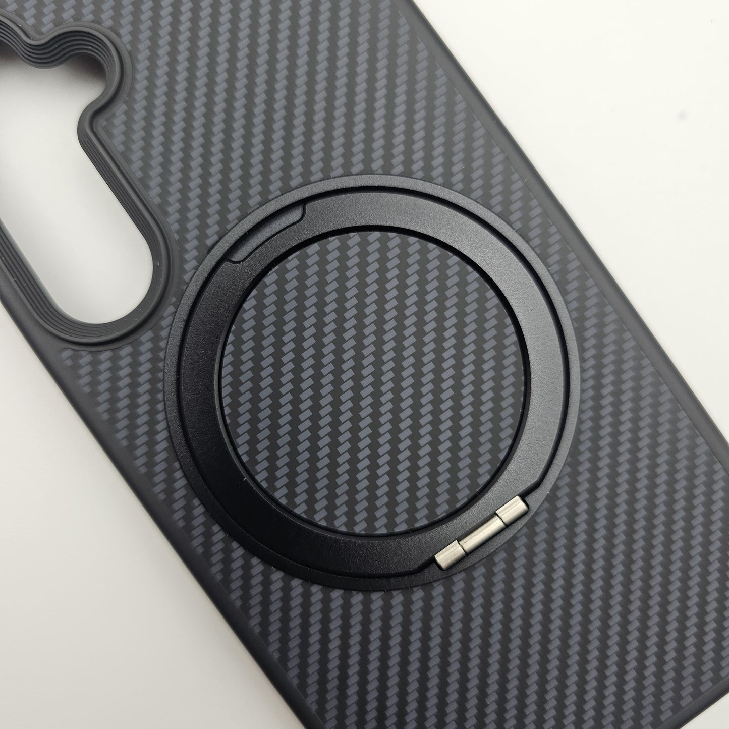 Samsung Galaxy S25 Carbon Fibre With Magnetic Magsafe Ring Stand Case