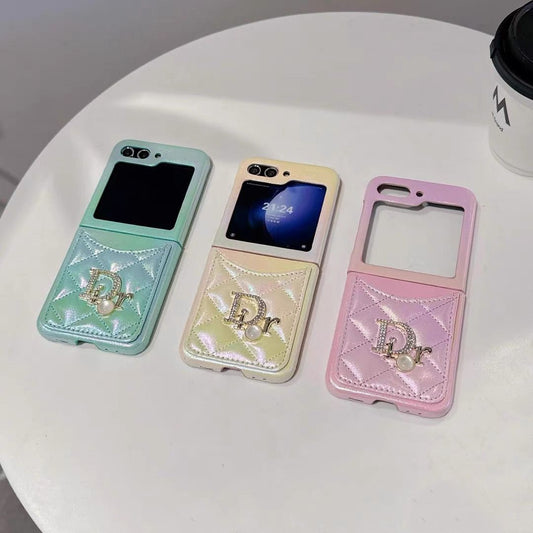 Samsung Galaxy Z Flip 6 CD Pearl Cardholder Puffer Case