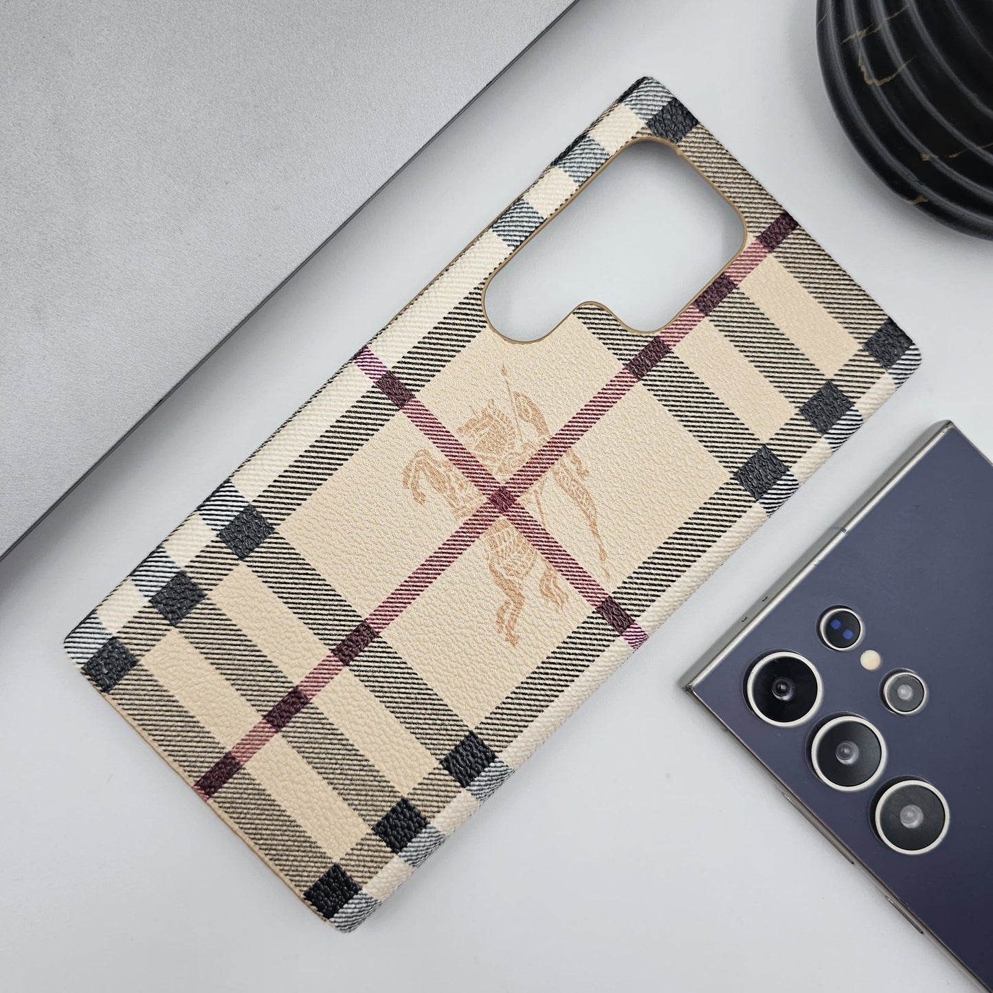 BBRY Fashion PU Leather Case for Samsung Galaxy S24 Ultra | Luxury Designer Protective Cover