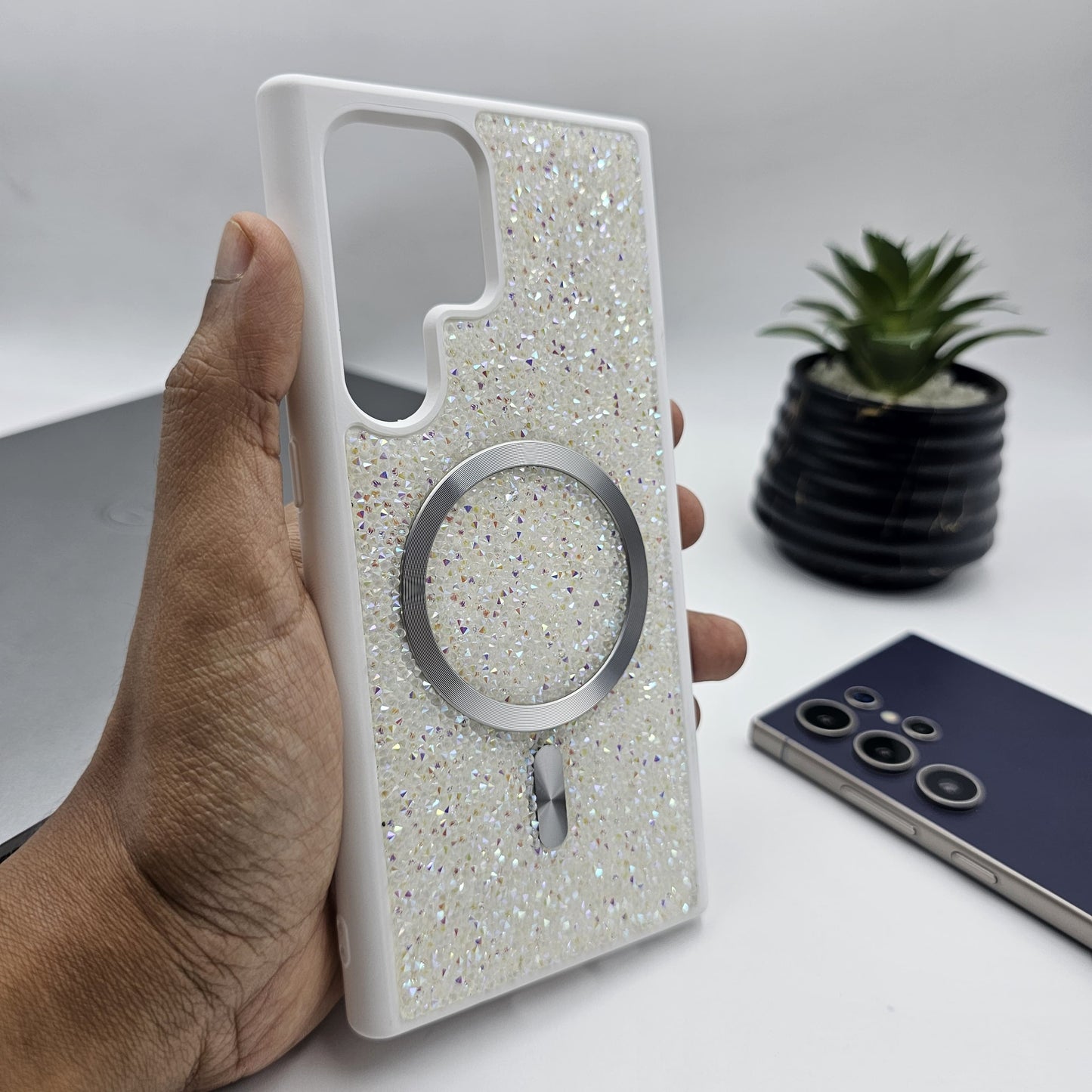 Samsung Galaxy S24 Ultra Glitter Crystal Shimmer Magsafe Case