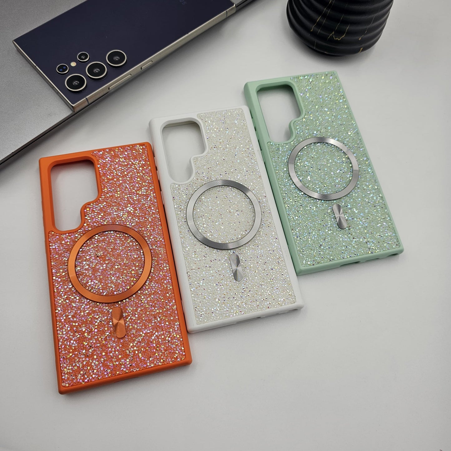 Samsung Galaxy S24 Ultra Glitter Crystal Shimmer Magsafe Case