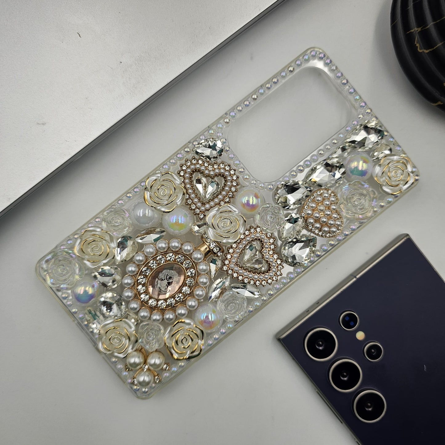 Samsung Galaxy S24 Ultra Queen Perfume Bottle Rhinestone Diamond Case