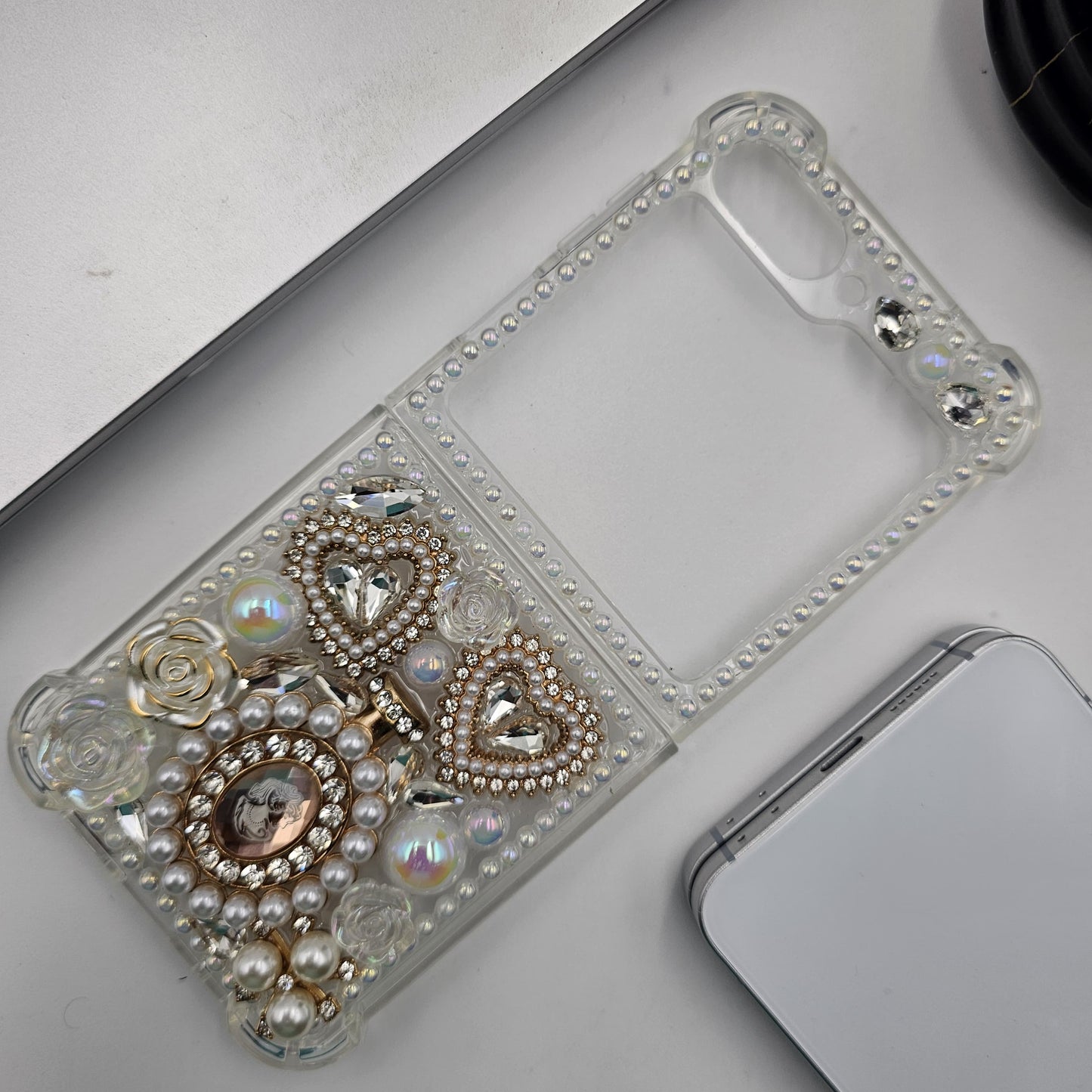 Queen Perfume Bottle Rhinestone Diamond Case For Samsung Galaxy Z Flip 6