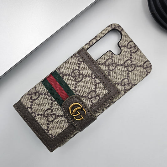 Samsung Galaxy S23 FE Luxury Brand GG Wallet Case Cover