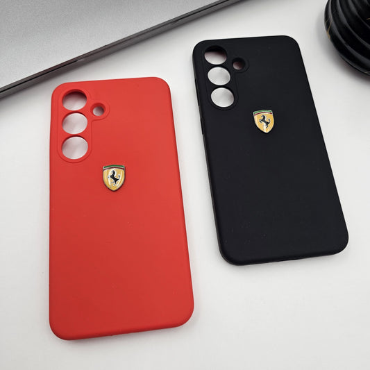 Samsung Galaxy S24 Plus FR Sports Car Logo Liquid Silicone Case Cover