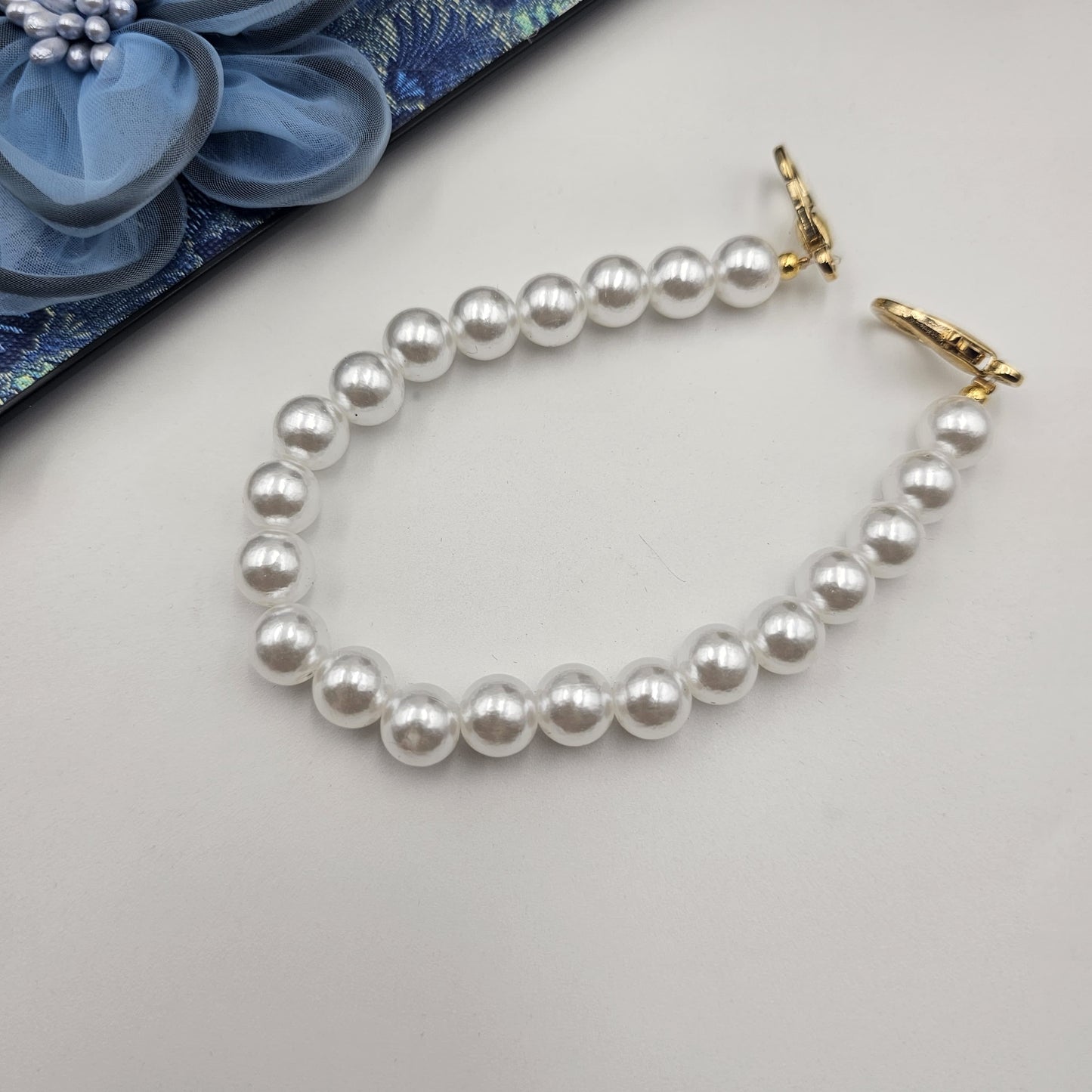 Samsung Galaxy Z Flip 6 3D Floral Case With Pearl Strap Holder