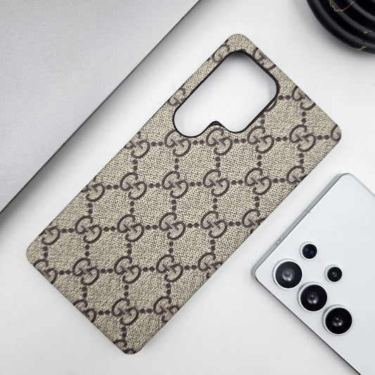Samsung Galaxy S24 Ultra Luxury Brand GG Fashion PU Leather Case